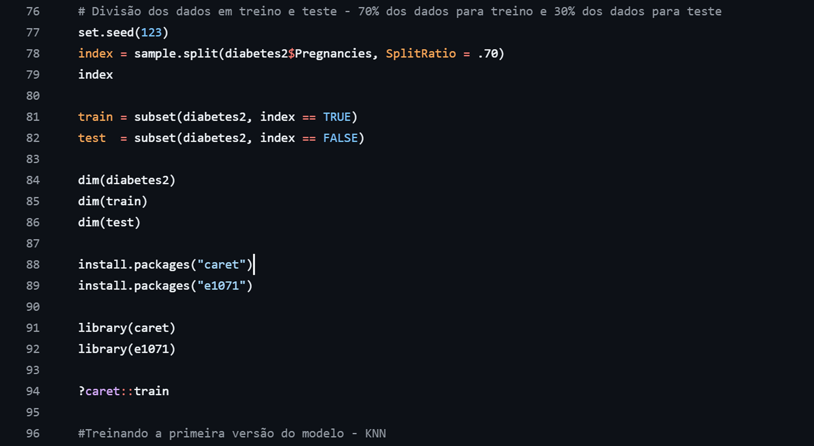 Prevendo a Ocorrência de Diabetes